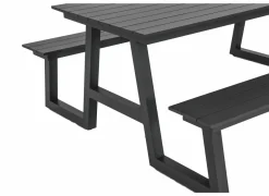 Picknicktafel Santorini173x200cm - aluminium - antraciet- Tuinbanken|Tuinsets