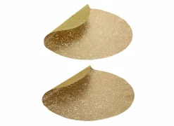 Placemats|Kerstdecoratie|Placemat Ø38cm - kunststof - goud