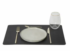 Placemats|Placemat Lederlook 30x45cm - lederlook - zwart