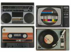 Placemat Record 29x44cm - kunststof - multicolor- Placemats