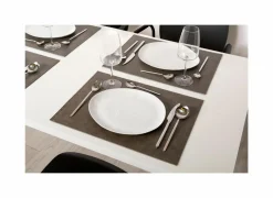 Placemat Troja 33x45cm - lederlook - koffie- Placemats