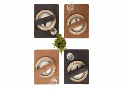 Placemat Truman  33x45cm - lederlook - koffie- Placemats