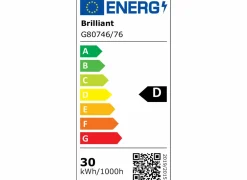 Brilliant Plafondlamp Aydin 23x17cm - aluminium/kunststof - zwart- Plafonnier