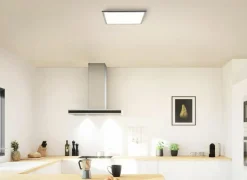 Brilliant Plafonnier|Plafondlamp Briston 45x45x5cm - kunststof & metaal - zwart