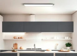 Brilliant Plafonnier|Plafondlamp Briston 100x25x5cm - kunststof & metaal - zwart