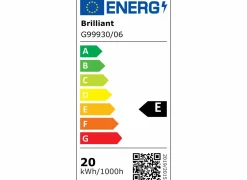 Brilliant Plafonnier|Plafondlamp Briston 100x25x5cm - kunststof & metaal - zwart