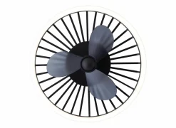 Brilliant Plafondlamp Capo met ventilator Ø48cm - kunststof & metaal - wit- Plafonnier