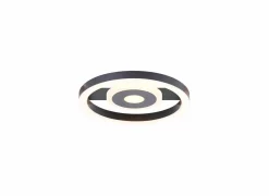 Brilliant Plafonnier|Plafondlamp Maureen Ø20cm - metaal/kunststof - zwart