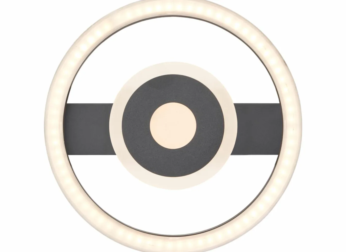 Brilliant Plafonnier|Plafondlamp Maureen Ø20cm - metaal/kunststof - zwart