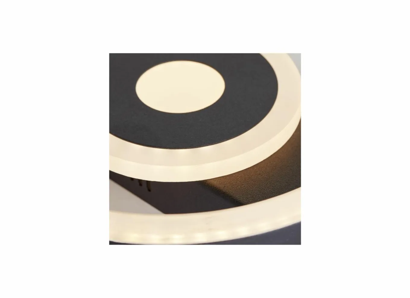 Brilliant Plafonnier|Plafondlamp Maureen Ø20cm - metaal/kunststof - zwart