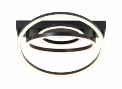 Brilliant Plafondlamp Pedley 37x38cm - kunststof & aluminium - zwart- Plafonnier