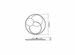 Brilliant Plafondlamp Runda Ø50cm- Plafonnier