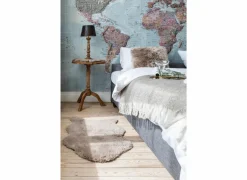 Tiseco Plaid Flock 130x170cm - flanel - taupe- Plaids|Energie Besparen