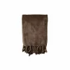 Herfstdecoratie|Plaids|Plaid Florijn 150x200cm - polyester - bruin