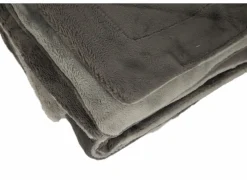 Plaids|Energie Besparen|Plaid Kruisem 150x200cm - microvezel - grijs & pastel