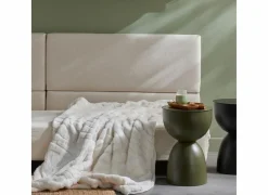 Plaid Matcha Jacquard 130x180cm - polyester - creme- Plaids|Plaids