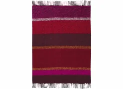 Plaids|Plaids|Plaid Mohair Look 130x190cm - polyester & wol - roze & rood