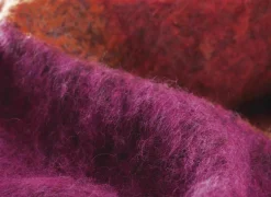 Plaids|Plaids|Plaid Mohair Look 130x190cm - polyester & wol - roze & rood