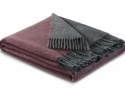 Plaids|Plaids|Plaid Rouge-Graphit 150x200cm - kasjmier & wol - rood & grijs