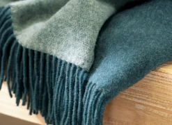 Plaids|Plaids|Plaid Teal-Green 130x170cm - kasjmier & wol - blauw & groen