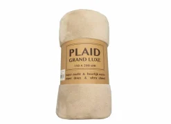 Plaid Valencia 150x200cm - polyester - creme- Plaids|Plaids