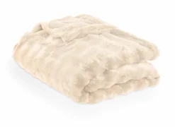 Tiseco Plaid Wave 150x200cm - polyester - ivoor- Plaids|Plaids