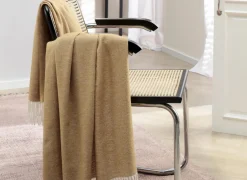 Plaids|Plaids|Plaid 130x170cm - polyester & katoen - camel