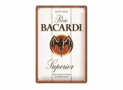 Plakkaat Bacardi 20x30cm - metaal - meerkleurig- Andere Wanddecoratie