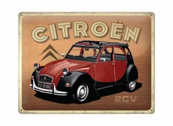 Andere Wanddecoratie|Plakkaat Citroën Type H - 2CV Charleston - 40x30cm - metaal - meerkleurig