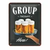 Plakkaat Group Therapy 15x20cm - metaal - meerkleurig- Andere Wanddecoratie