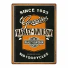 Andere Wanddecoratie|Plakkaat Harley Davidson Genuine Motor 40x30cm - metaal - meerkleurig