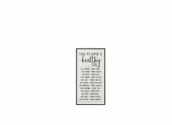J line Andere Wanddecoratie|Plakkaat Healthy Life 32,5x62,2cm
