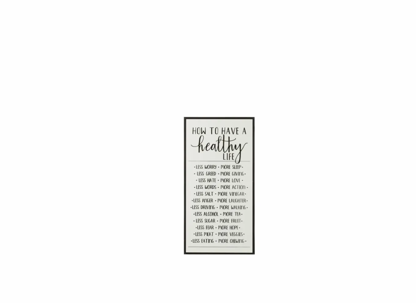 J line Andere Wanddecoratie|Plakkaat Healthy Life 32,5x62,2cm