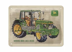 Plakkaat John Deere 15x20cm - metaal - meerkleurig- Andere Wanddecoratie