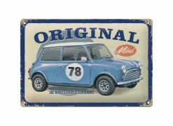 Plakkaat The British Classic 20x30cm - metaal - blauw- Andere Wanddecoratie