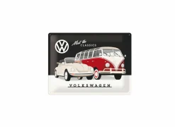 Plakkaat Volkswagen 40x30cm  - metaal - multicolor- Andere Wanddecoratie