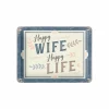 Plakkaat 15x20cm happy wife- Andere Wanddecoratie