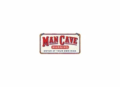 Plakkaat 10x20cm Man Cave Warning- Andere Wanddecoratie