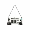 Plakkaat 10x20cm Toilets- Andere Wanddecoratie