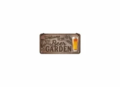 Plakkaat 10x20cm Welcome to the Beer Garden- Andere Wanddecoratie