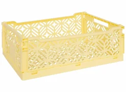 Plooibox 40x30x15cm - kunststof - geel- Opbergboxen|Opbergboxen