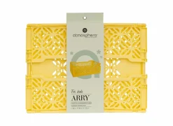 Plooibox 40x30x15cm - kunststof - geel- Opbergboxen|Opbergboxen