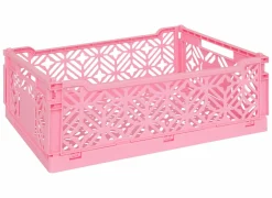 Plooibox 40x30x15cm - kunststof - roze- Opbergboxen|Opbergboxen