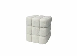 Poefs & Voetenbankjes|Poef Chimera 36x36x38,5cm - bouclé- creme