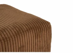 Poef Daddy 41x41cm - ribfluweel - roest- Poefs & Voetenbankjes