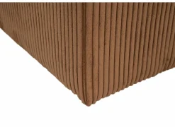 Poef Daddy 41x41cm - ribfluweel - roest- Poefs & Voetenbankjes