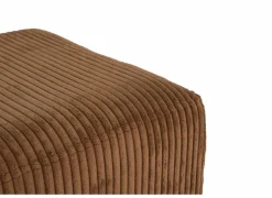 Poef Daddy 41x41cm - ribfluweel - roest- Poefs & Voetenbankjes