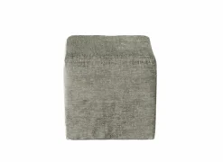 Poef Daddy 41x41cm - ribfluweel - beige- Poefs & Voetenbankjes