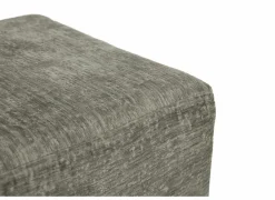 Poef Daddy 41x41cm - ribfluweel - beige- Poefs & Voetenbankjes