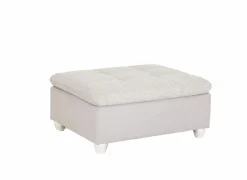 Poefs & Voetenbankjes|Poef Genua 103x82x48cm - stof - grijs